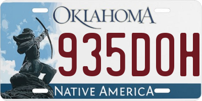 OK license plate 935DOH