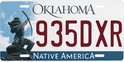 OK license plate 935DXR