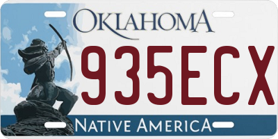 OK license plate 935ECX