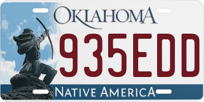 OK license plate 935EDD