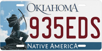 OK license plate 935EDS