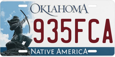 OK license plate 935FCA