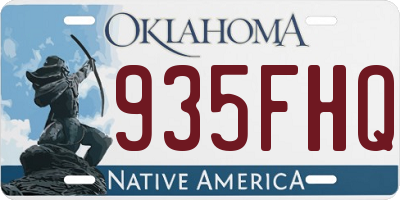 OK license plate 935FHQ