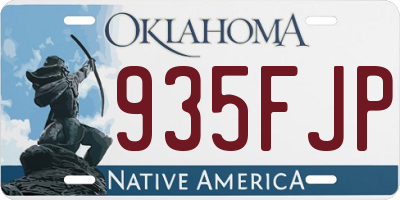 OK license plate 935FJP