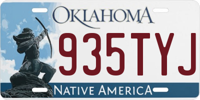 OK license plate 935TYJ