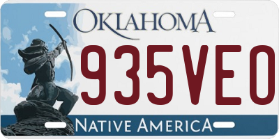 OK license plate 935VEO