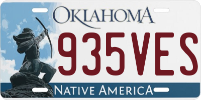 OK license plate 935VES