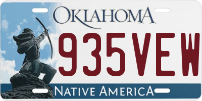 OK license plate 935VEW