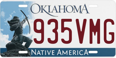 OK license plate 935VMG