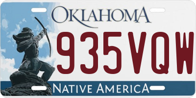 OK license plate 935VQW