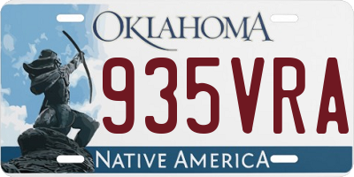 OK license plate 935VRA