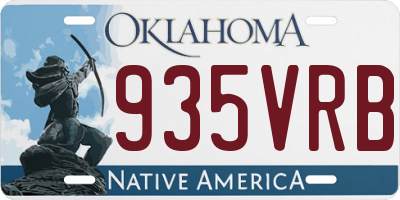 OK license plate 935VRB