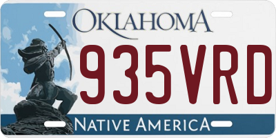OK license plate 935VRD