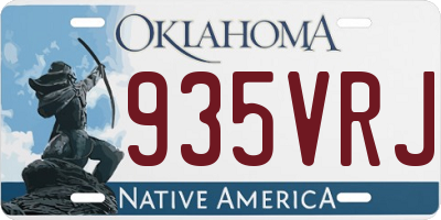 OK license plate 935VRJ