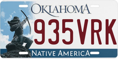 OK license plate 935VRK