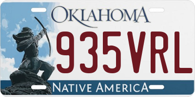 OK license plate 935VRL