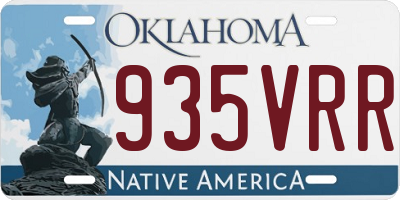 OK license plate 935VRR