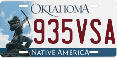 OK license plate 935VSA
