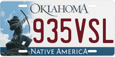 OK license plate 935VSL