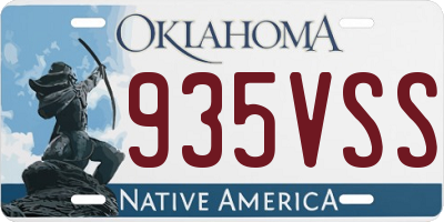 OK license plate 935VSS