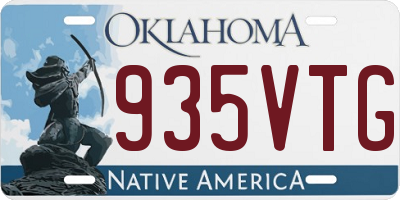 OK license plate 935VTG