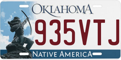 OK license plate 935VTJ