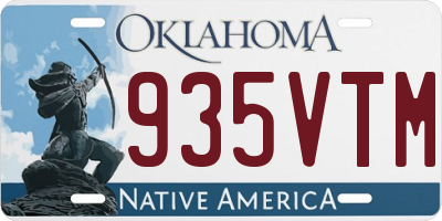 OK license plate 935VTM