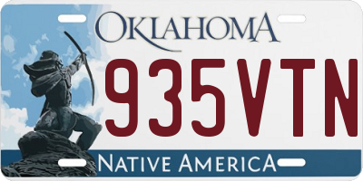 OK license plate 935VTN