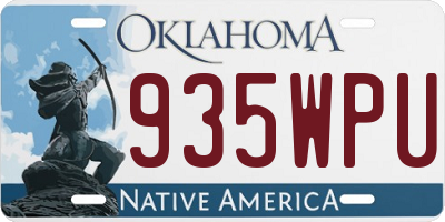OK license plate 935WPU
