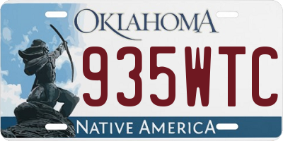 OK license plate 935WTC