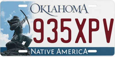 OK license plate 935XPV