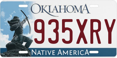 OK license plate 935XRY