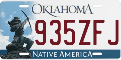 OK license plate 935ZFJ