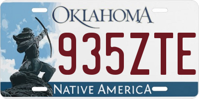 OK license plate 935ZTE