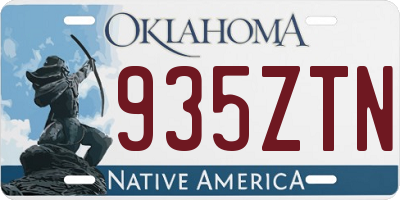 OK license plate 935ZTN