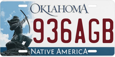 OK license plate 936AGB