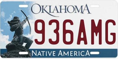 OK license plate 936AMG