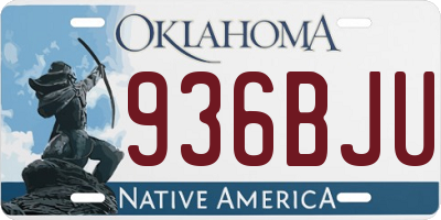 OK license plate 936BJU