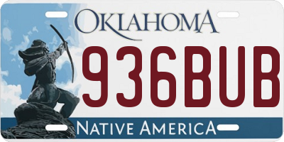 OK license plate 936BUB