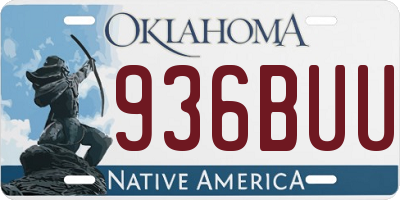 OK license plate 936BUU