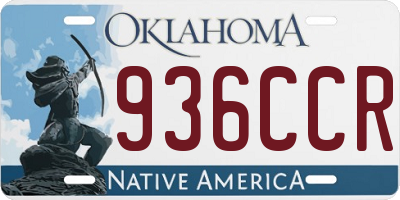 OK license plate 936CCR