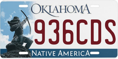OK license plate 936CDS