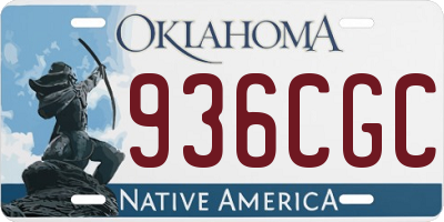 OK license plate 936CGC