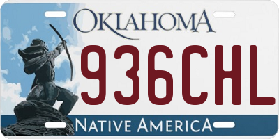 OK license plate 936CHL
