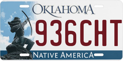 OK license plate 936CHT