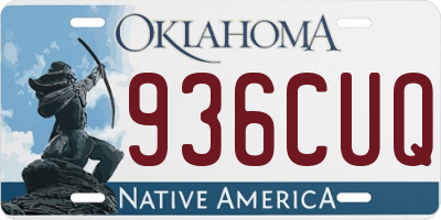 OK license plate 936CUQ