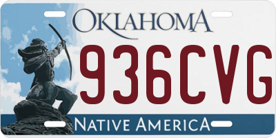 OK license plate 936CVG