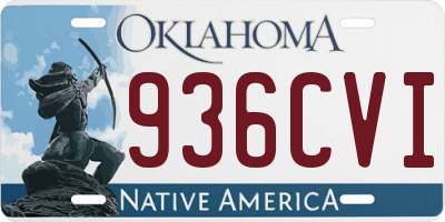 OK license plate 936CVI