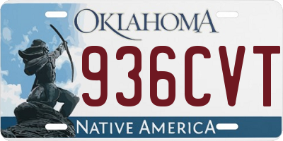 OK license plate 936CVT