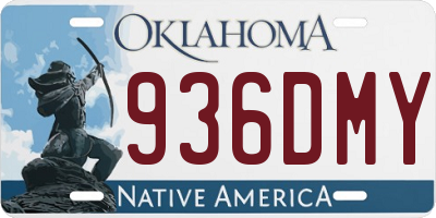 OK license plate 936DMY